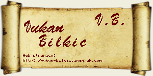 Vukan Bilkić vizit kartica